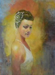Bridesmaid  15x19  Oil on Board