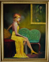SOLD Matching Shoes  21x27  Oil on Board