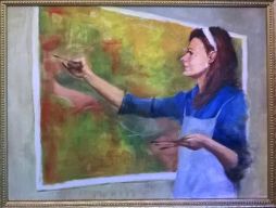 Painting A Painting 13x17 Oil on Board