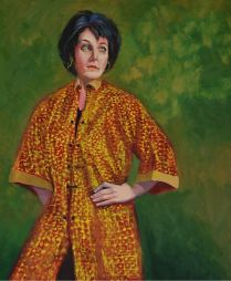 Pose  23x27  Oil on Board  Framed