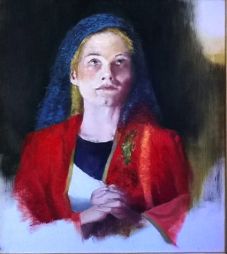 The Supplicant 14x17 Oil on Board
